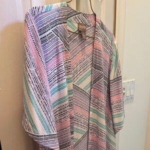 Chico’s short sleeve open front top